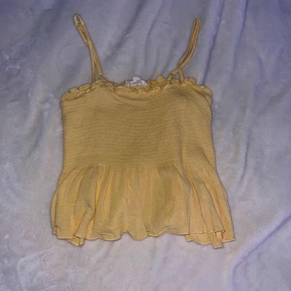 yellow crop top